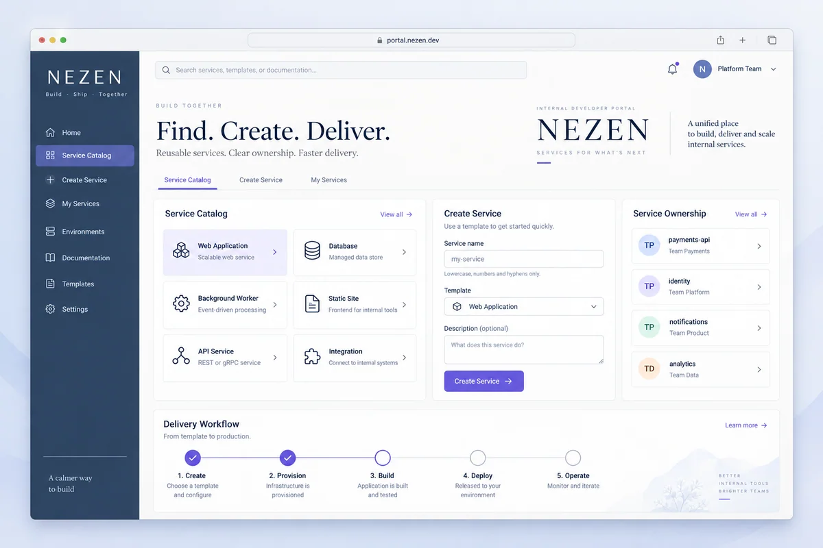 NEZEN Developer Platform project preview