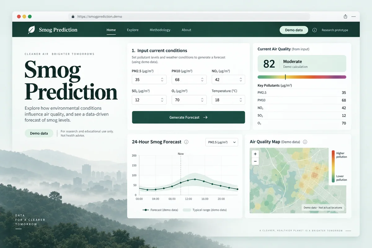 Smog Prediction Interface project preview